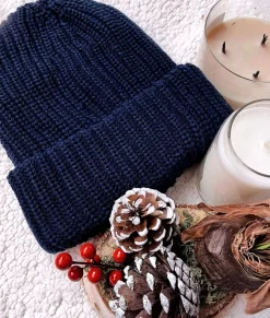 Women Nayked Apparel Accessories>Chunky Marled Yarn And Solid Color Soft Knit Hat