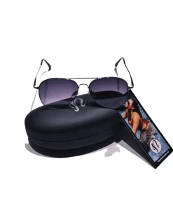 Women Nayked Apparel Accessories>Jordan By Flat Lens Aviator Sunglasses With Sunglass Case And Microfiber Cloth