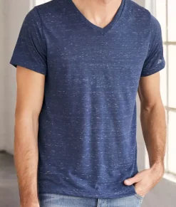 Men Nayked Apparel T-Shirts>Men'S Marbled Jersey V-Neck T-Shirt