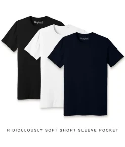 Men Nayked Apparel T-Shirt Packs>Men'S 3Pk Ridiculously Soft 100% Cotton Pocket T-Shirt Favorites