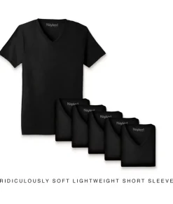 Men Nayked Apparel T-Shirts>Men'S 6Pk Ridiculously Soft Lightweight V-Neck T-Shirt