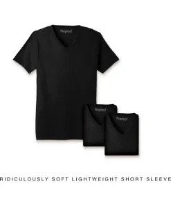Men Nayked Apparel T-Shirt Packs>Men'S 3Pk Ridiculously Soft Lightweight V-Neck T-Shirt