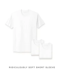 Men Nayked Apparel T-Shirt Packs>Men'S 3Pk Ridiculously Soft Short Sleeve Crew Neck 100% Cotton T-Shirt