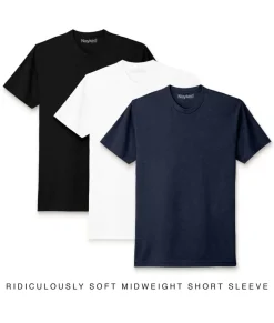 Men Nayked Apparel T-Shirts>Men'S 3Pk Ridiculously Soft Midweight Crew T-Shirt Favorites