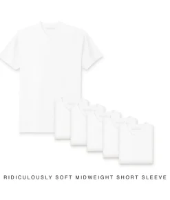 Men Nayked Apparel T-Shirts>Men'S 6Pk Ridiculously Soft Midweight Crew T-Shirt