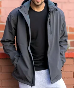 Men Nayked Apparel Outerwear>Men'S Poly-Tech Soft Shell Jacket