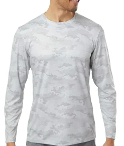 Men Nayked Apparel Swim>Men'S Pompano Performance Upf Camo Long Sleeve T-Shirt