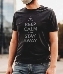 Men Nayked Apparel Shirts>Men'S Ridiculously Soft 100% Cotton Graphic Tee | Keep Calm And Stay Away