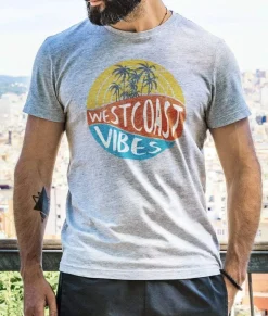 Men Nayked Apparel T-Shirts>Men'S Ridiculously Soft 100% Cotton Graphic Tee | West Coast Vibes