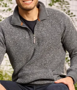 Men Nayked Apparel Shirts>Men'S Ridiculously Soft Aspen Brushed Fleece 1/4 Zip