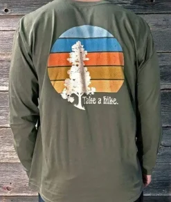 Men Nayked Apparel Shirts>Men'S Ridiculously Soft Cotton Long Sleeve Graphic Tee | Take A Hike