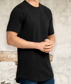 Men Nayked Apparel T-Shirts>Men'S Ridiculously Soft Curved Hem Longline T-Shirt