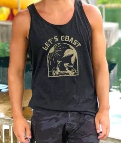 Men Nayked Apparel Tanks>Men'S Ridiculously Soft Lightweight Graphic Tank | Let'S Coast