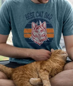 Men Nayked Apparel T-Shirts>Men'S Ridiculously Soft Lightweight Graphic Tee | Best Cat Dad