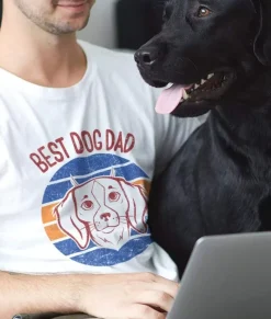 Men Nayked Apparel T-Shirts>Men'S Ridiculously Soft Lightweight Graphic Tee | Best Dog Dad (V2)