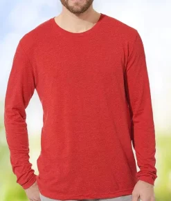 Men Nayked Apparel Shirts>Men'S Ridiculously Soft Lightweight Long Sleeve Crew Shirt