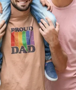 Men Nayked Apparel Shirts>Men'S Ridiculously Soft Lightweight Graphic Tee | Proud Dad