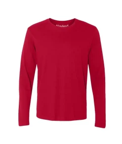 Men Nayked Apparel Shirts>Men'S Ridiculously Soft Long Sleeve 100% Cotton T-Shirt