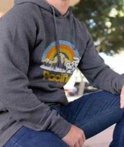 Men Nayked Apparel Shirts>Men'S Ridiculously Soft Midweight Raglan Hooded Graphic Sweatshirt | Pacific Northwest
