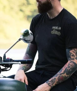 Men Nayked Apparel T-Shirts>Men'S Ridiculously Soft Midweight Sueded Graphic Tee | American Motorcycles
