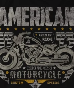 Men Nayked Apparel T-Shirts>Men'S Ridiculously Soft Midweight Sueded Graphic Tee | American Motorcycles