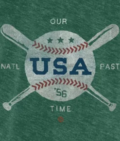 Men Nayked Apparel Hoodies & Sweatshirts>Men'S Ridiculously Soft Midweight Raglan Hooded Sweatshirt | Vintage Baseball Graphic