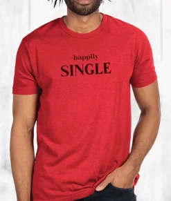 Men Nayked Apparel T-Shirts>Men'S Ridiculously Soft Midweight Graphic T-Shirt | Happily Single