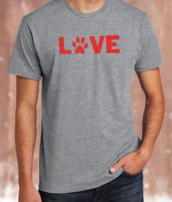 Men Nayked Apparel Shirts>Men'S Ridiculously Soft Midweight Valentine'S Day Graphic T-Shirt | Love My Pet