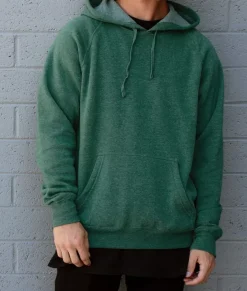 Men Nayked Apparel Workout Wear>Men'S Ridiculously Soft Midweight Raglan Hooded Sweatshirt