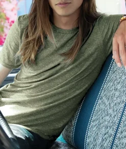 Men Nayked Apparel Shirts>Men'S Ridiculously Soft Snow Heather Crew Neck T-Shirt