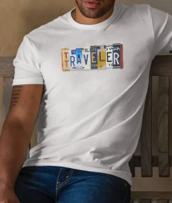 Men Nayked Apparel Shirts>Men'S Ridiculously Soft Sueded Graphic Tee | Traveler