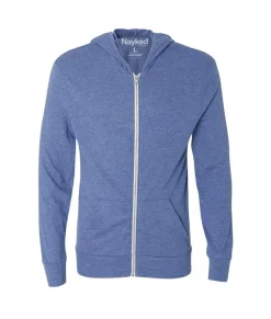 Men Nayked Apparel Outerwear>Men'S Ridiculously Soft Vintage Recycled Full-Zip Hooded T-Shirt