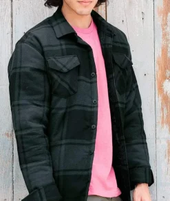 Men Nayked Apparel Shirts>Men'S Soft Insulated Flannel Jacket