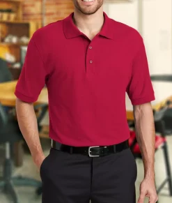 Men Nayked Apparel Shirts>Men'S Soft Pique Polo Shirt