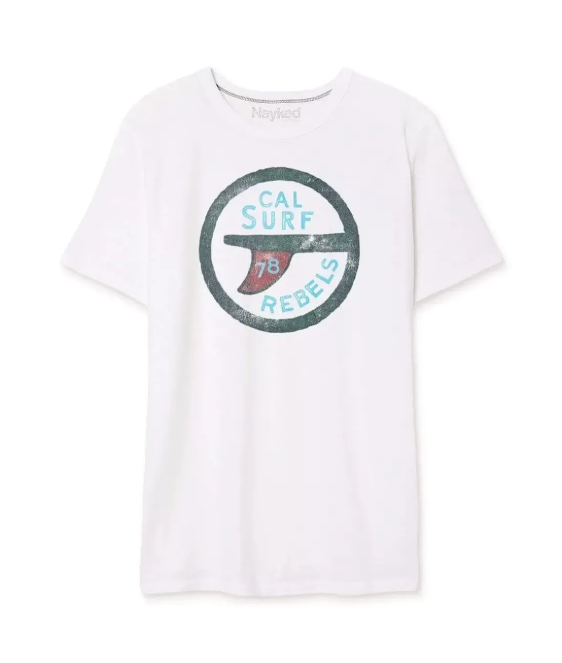 Men Nayked Apparel Shirts>Men'S Vintage Graphic Crew Neck T-Shirt | Surf Rebels