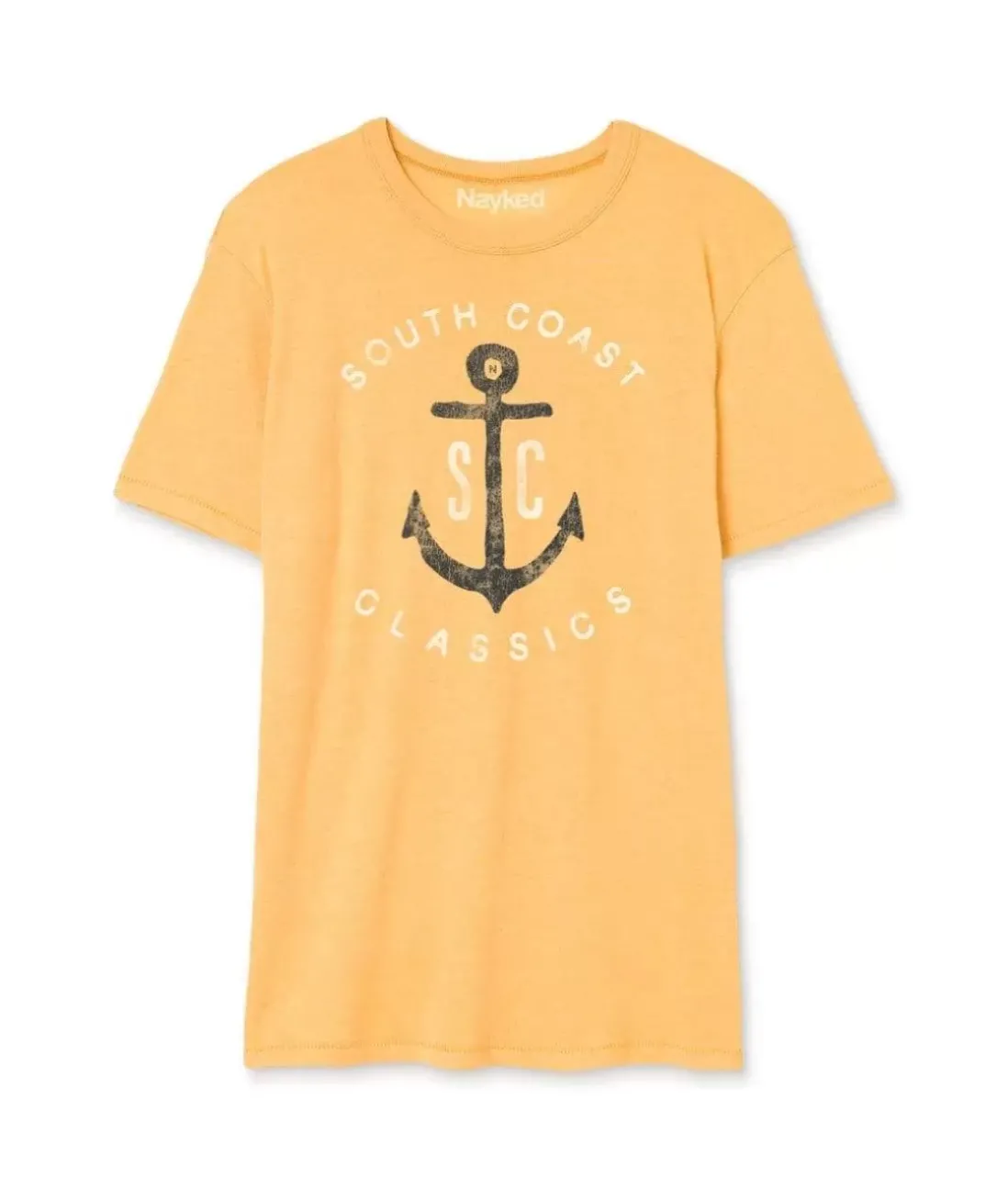 Men Nayked Apparel T-Shirts>Men'S Vintage Soft Cotton Poly Graphic T-Shirt | Sc Anchor