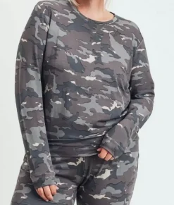 Women Nayked Apparel Tops>Real Women'S Plus Earth Print Pullover/Discontinued