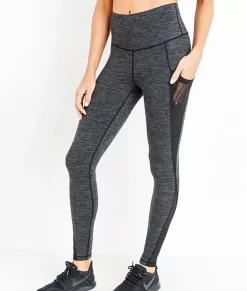 Women Nayked Apparel Bottoms Skirts & Dresses>Real Women'S Plus High-Waist Splice Mesh Pocket Full Leggings/Discontinued