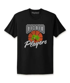 Women Nayked Apparel T-Shirts>Ridiculously Soft Cotton Graphic Tee | Ohio Players (Buckeye Leaf)