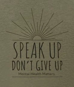 Men Nayked Apparel T-Shirts>Ridiculously Soft Crew Neck Graphic T-Shirt | Speak Up Don'T Give Up Front Graphic