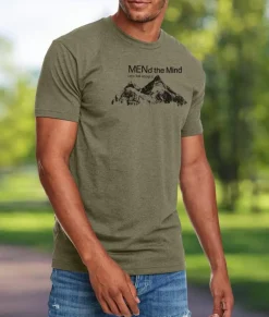 Men Nayked Apparel Shirts>Ridiculously Soft Crew Neck Graphic T-Shirt | Mend The Mind-Mountains