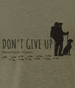 Men Nayked Apparel T-Shirts>Ridiculously Soft Crew Neck Graphic T-Shirt | Don'T Give Up-Hike With Your Dog