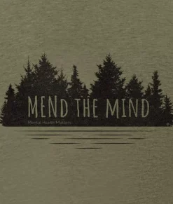 Men Nayked Apparel Shirts>Ridiculously Soft Crew Neck Graphic T-Shirt | Mend The Mind-Treeline And Lake Graphic