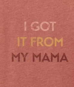 Men Nayked Apparel T-Shirts>Ridiculously Soft Heather Sueded Graphic Tee | I Got It From My Mama