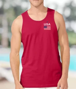 Men Nayked Apparel Shirts>Ridiculously Soft Men'S Usa Graphic Tank