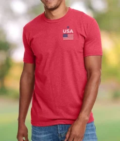 Men Nayked Apparel T-Shirts>Ridiculously Soft Men'S Usa Flag Graphic T-Shirt