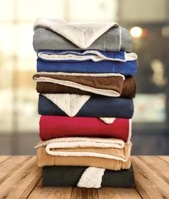 Men Nayked Apparel Accessories>Ridiculously Soft Micro Mink Faux Sherpa Blanket