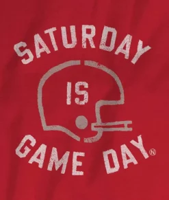 Men Nayked Apparel T-Shirts>Ridiculously Soft Saturday Is Game Day Graphic Short Sleeve Crew Neck T-Shirt