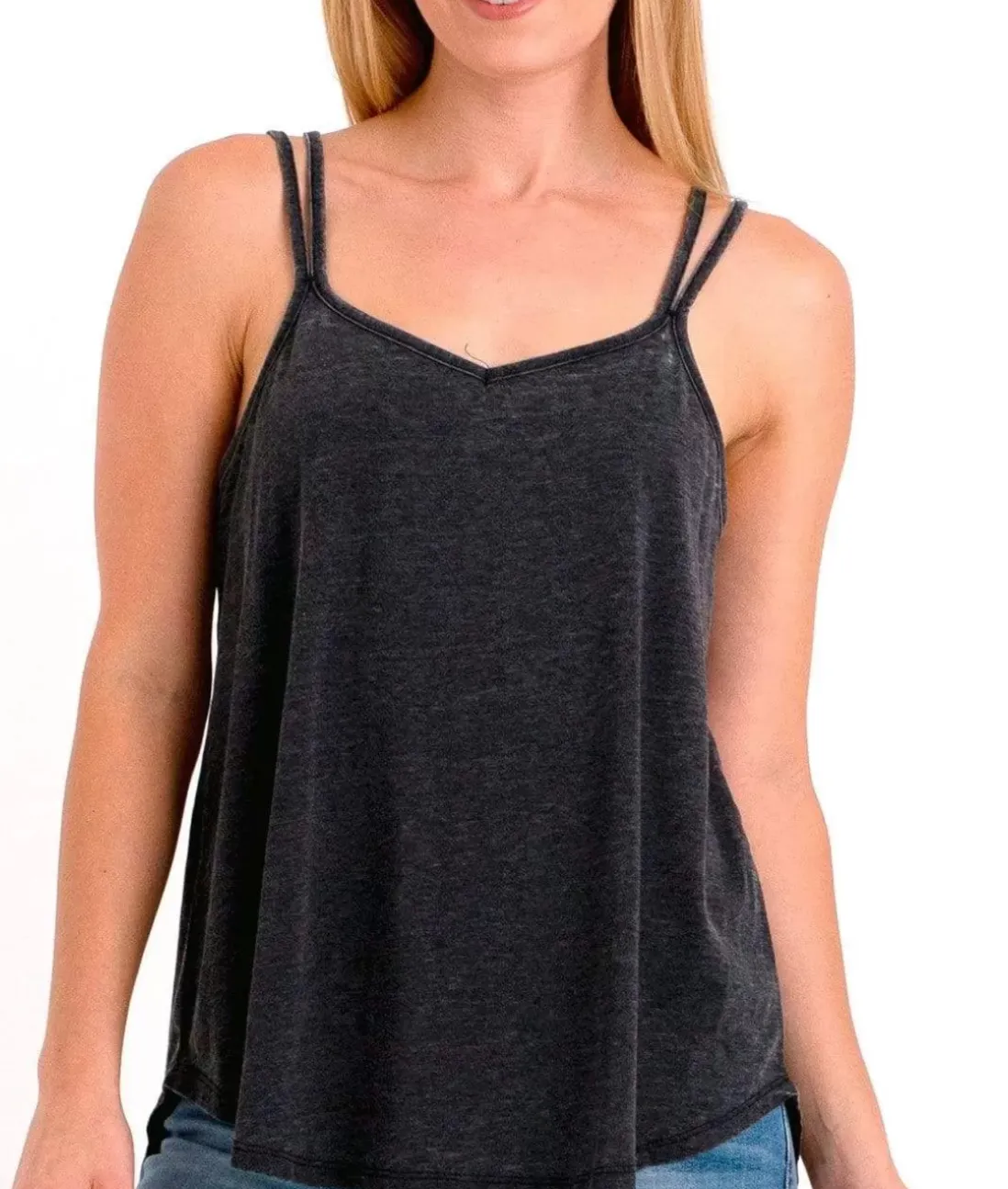 Women Nayked Apparel Tank Tops>Ridiculously Soft Vintage Wash Strappy Tank