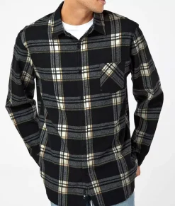 Men Nayked Apparel Shirts>Soft Flannel Plaid Shirt With Chest Pocket